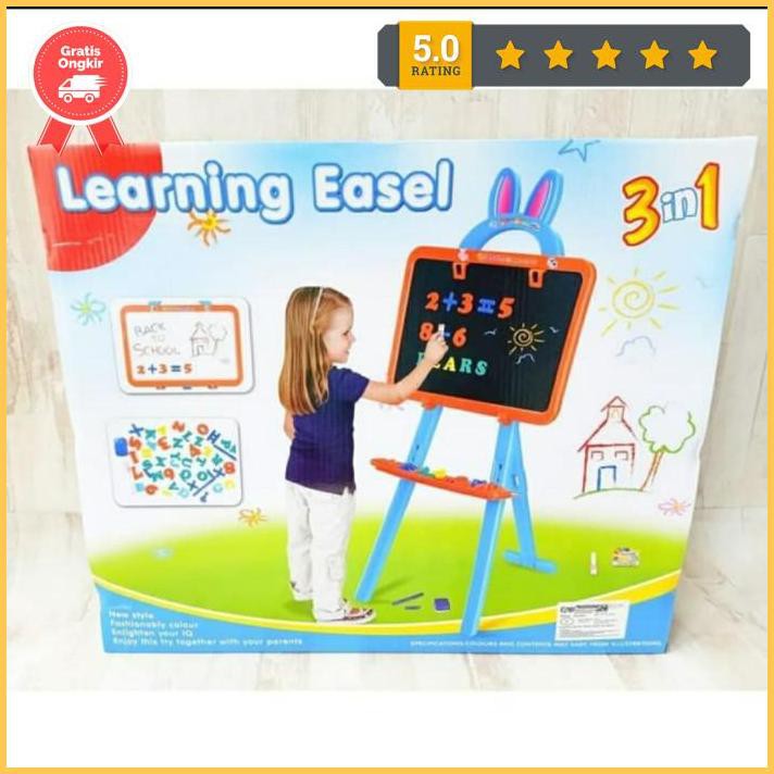 

Mainan Edukasi Learning Easel 3 In 1/Papan Tulis Diskon