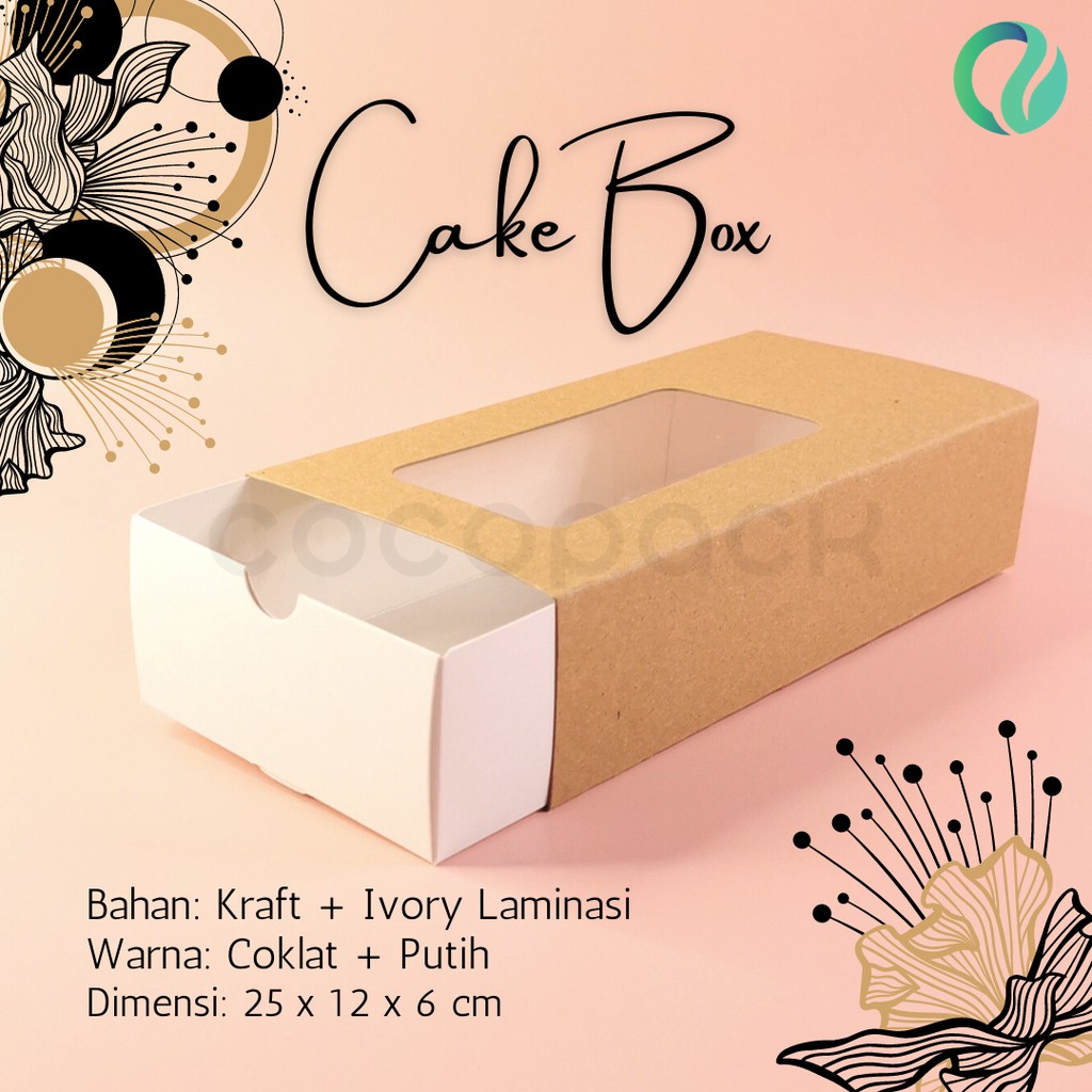 

Cake Box Kotak Kue Putih White 25x12x6 cm (10 PCS)