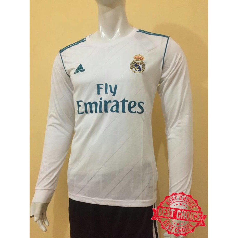 JERSEY REAL MADRID HOME LONGSLEEVE LS 2017/2018 GRADE ORI