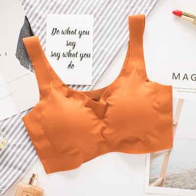COD√Sport Bra Pakaian Dalam Wanita Hight Quality-bra-33 orange