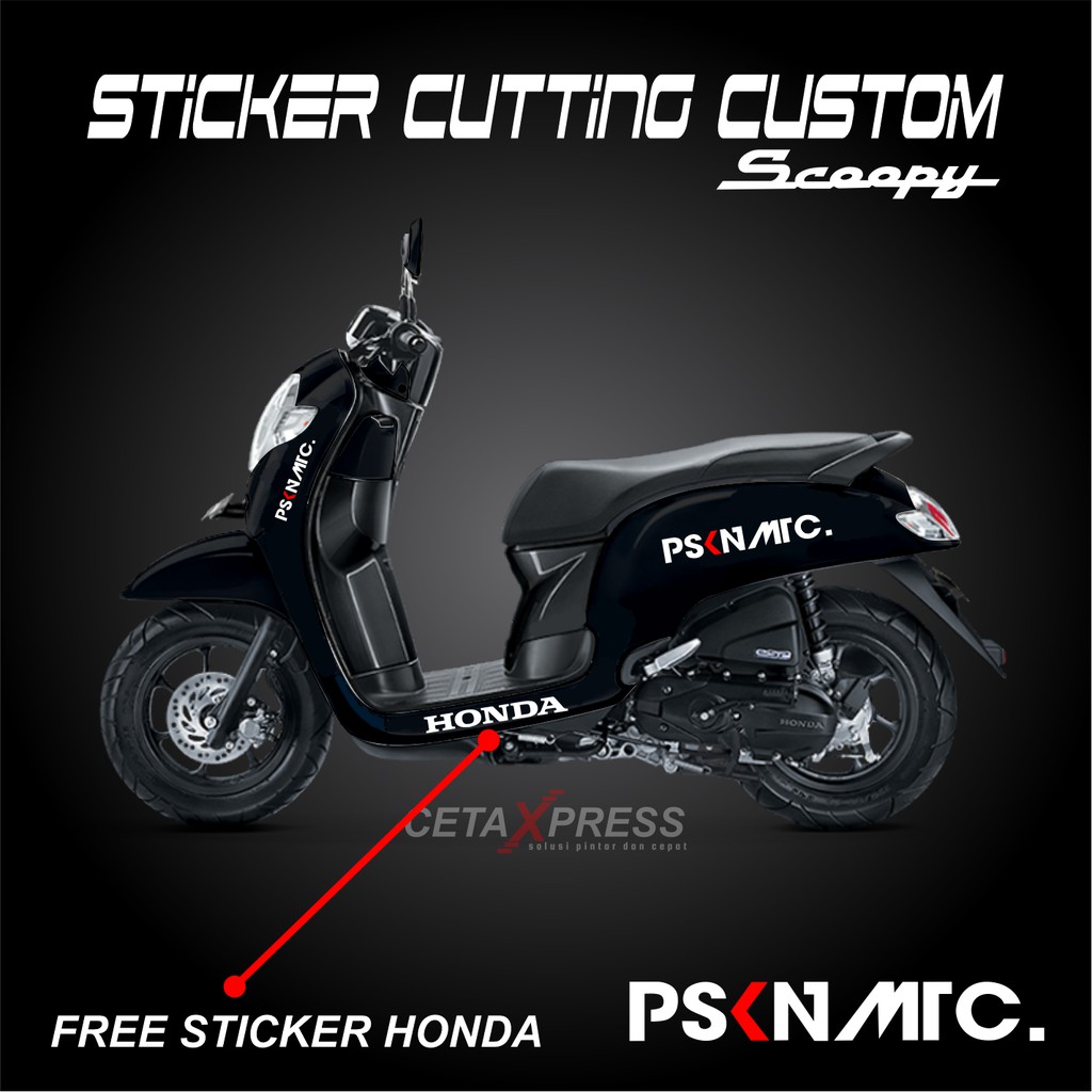 ( 9 DESAIN ) STICKER SCOOPY CUTTING