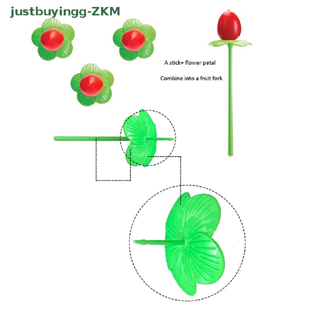 10 Pcs Garpu Buah Bentuk Bunga Untuk Dekorasi Rumah Tangga