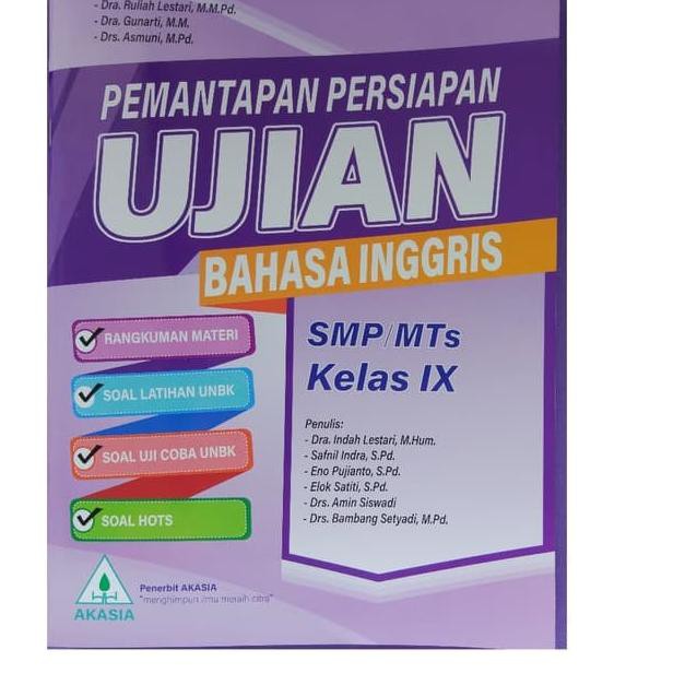 DIJUAL Buku Pemantapan Persiapan Ujian Nasional Akasia Kelas IX Bahasa Inggris ...