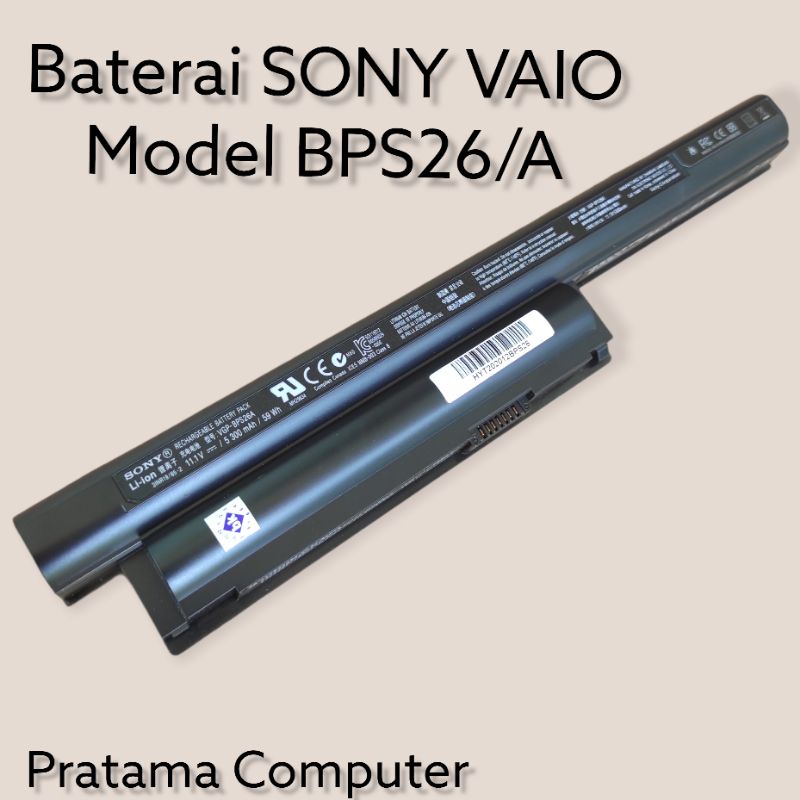 Original Baterai Battery Batre SONY Vaio VGP BPL26 BPS26 BPS26A Series