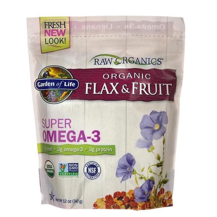 

Garden of Life RAW Organic Flax & Fruit Super Omega-3/Golden Flaxseed
