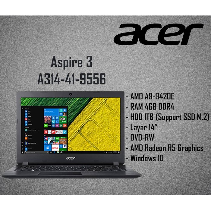 PROMO LAPTOP ACER A314419556 AMD A9
