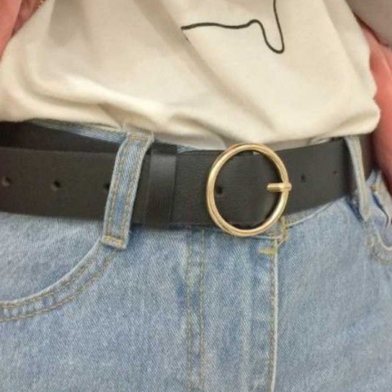 Dari JAKARTA ★ Cayman ★ Sabuk Wanita 100% Gesper Metal Wanita Ikat Pinggang Kulit Women Belt jew17-7