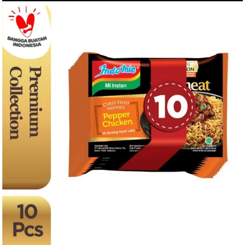 

10 pcs Indomie real meat ayam Lada