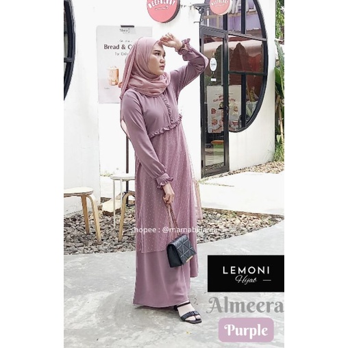 Baju Gamis Muslim Lemoni Hijab Almeera Series Baju Pesta Baju Muslim