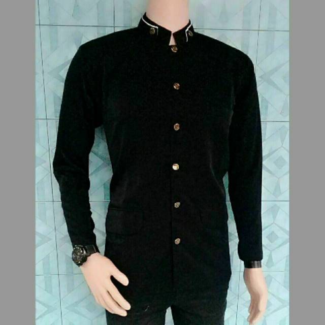 Jas Koko Pria Dewasa Polos Warna Hitam Dan Putih