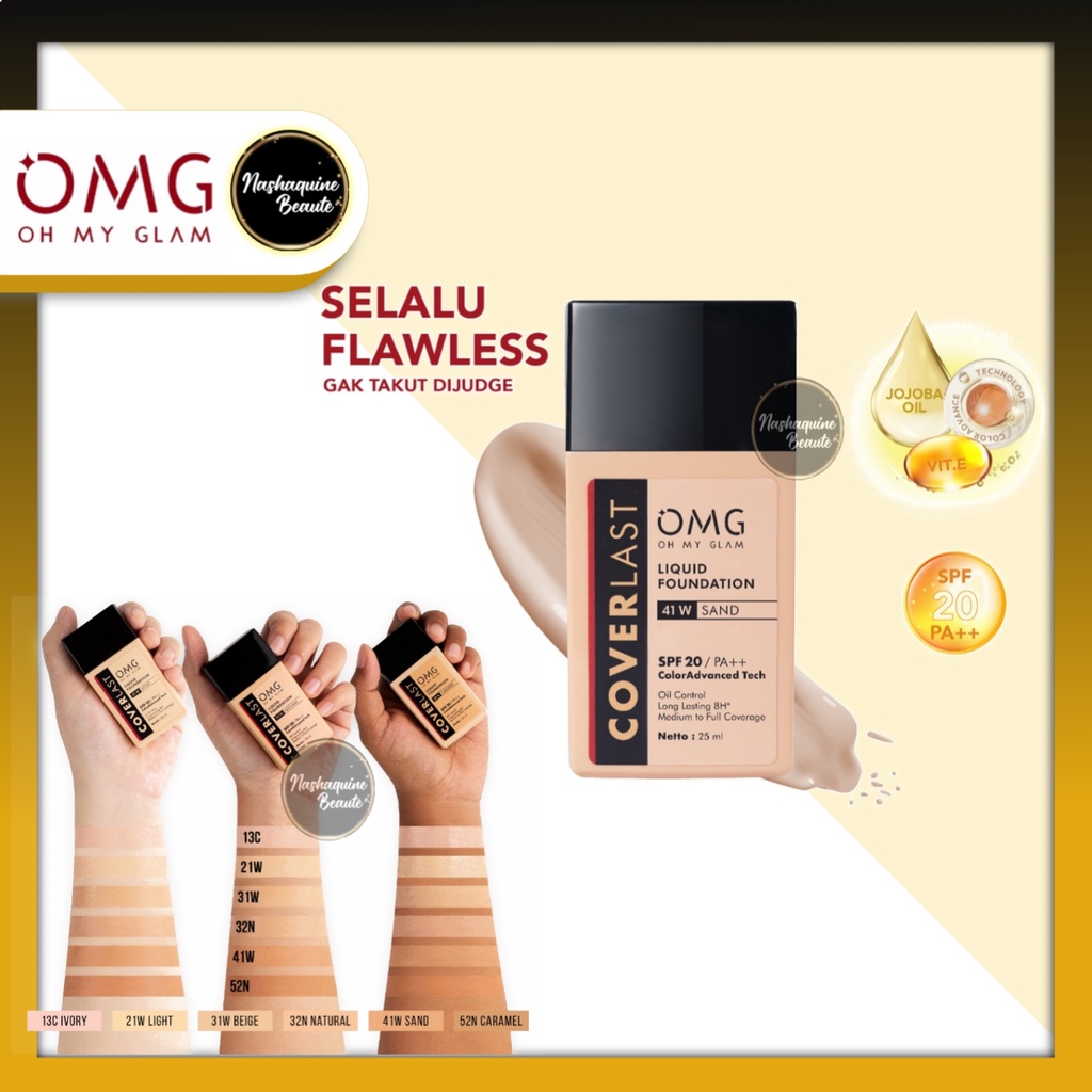 OMG Oh My Glam Coverlast Liquid Foundation - Alas Bedak