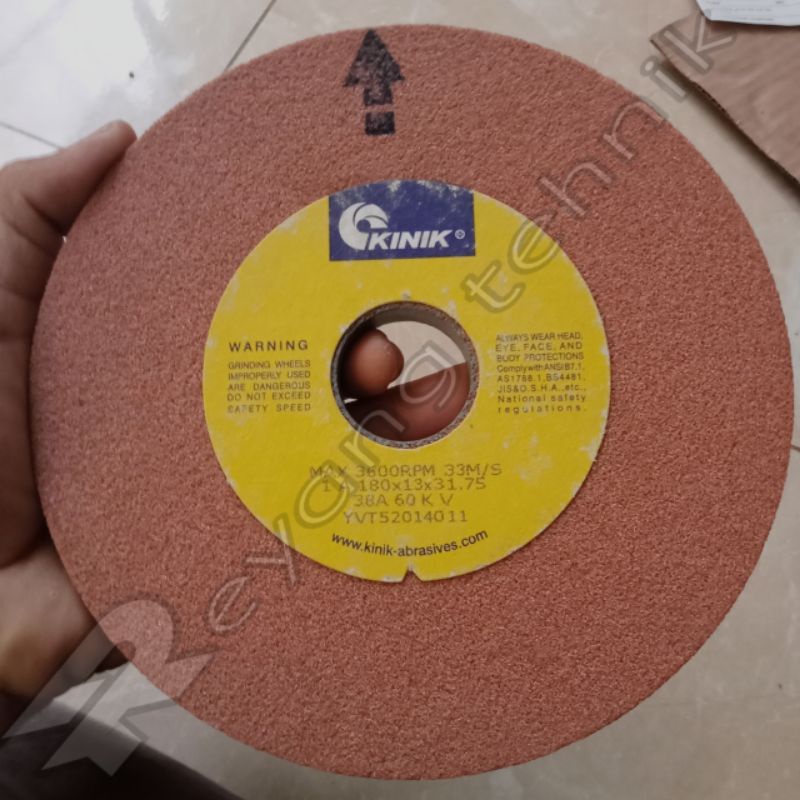 Batu Gerinda kinik 7 inch Grinding 1A 180 x 13 x 31.75 38A Grit 60