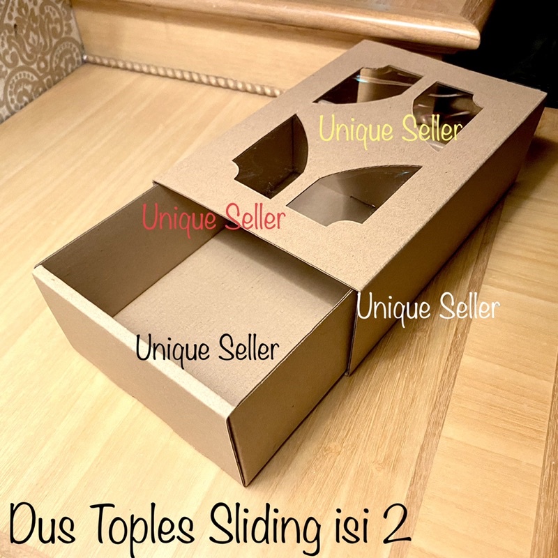 Dus Toples Dessert Sliding isi 2 Uk 22.5x15x7.5 / Dus Box Kotak Hampers Slide 22.5x15x7.5 / Dus Box Kotak Toples Sliding isi 2 / Dus Box Kotak Toples isi 2 Eflute / Dus Box Kotak Toples SPR 2268 isi 2