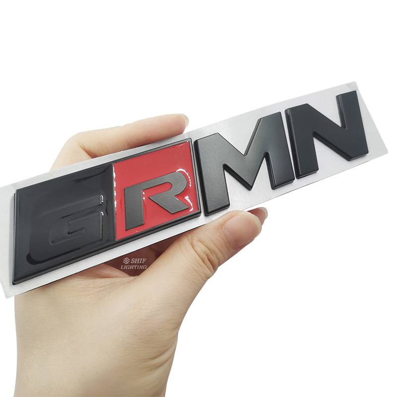 1 X Metal GR MN GR SPORT Logo Car Auto Rear Trunk Emblem Sticker Decal Badge Replacement For TOYOTA GR Sport