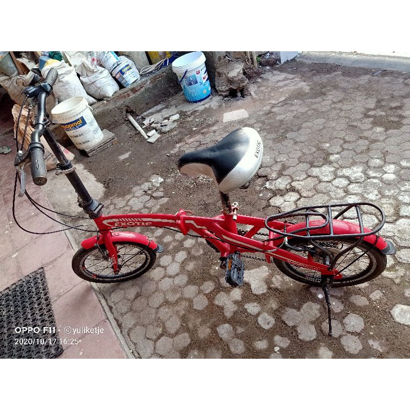 Preloved sepeda lipat exotic shimano equipped. Folding bike 6 speed, 16 inch