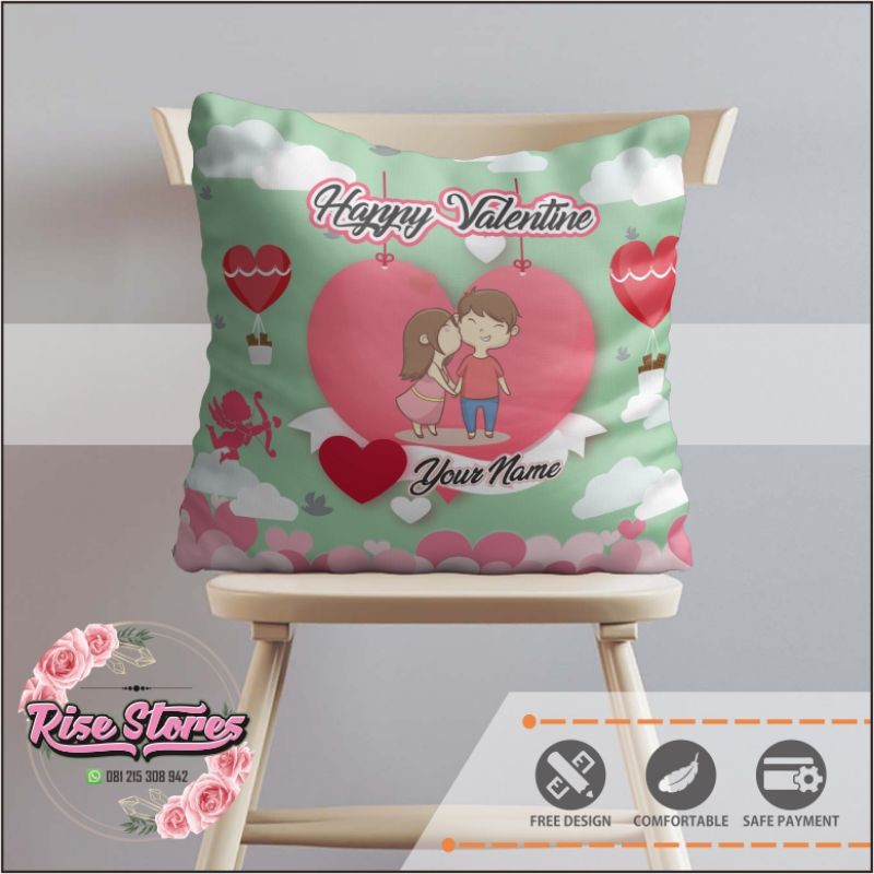 Bantal custom foto / Bantal kado / Bantal wedding / bantal full print / Bantal Valentine day 3