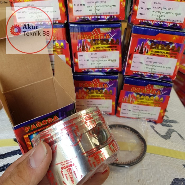 piston assy seher Honda GP 160 GX 160 std /  oversize 0.25/ 0.50 - 0.50