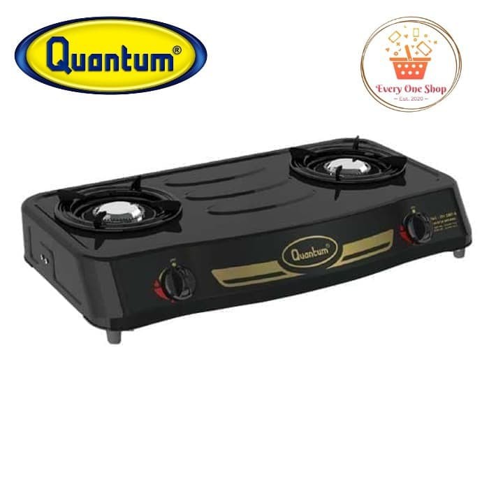 Kompor Gas 2 Tungku Quantum Klasik Hitam QGC201DMPB QGC 201 DMPB