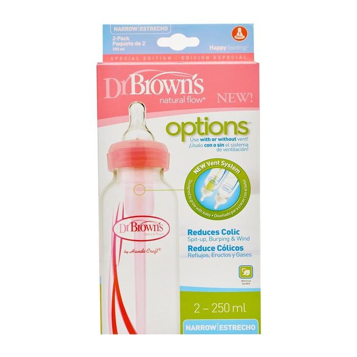 Dr. Brown's PP Option Narrow Bottle 2 Pack 250ml (Ready Pilihan Warna)