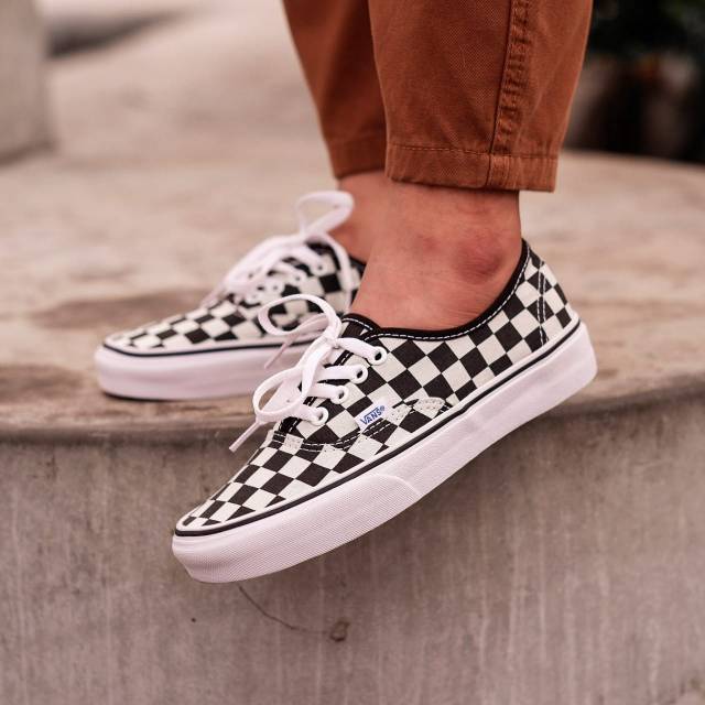 vans authentic checkerboard golden coast