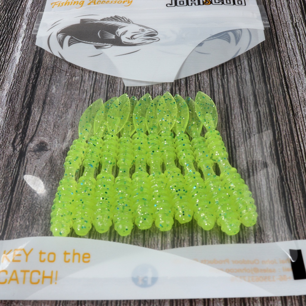 UMPAN Ajing Rock Fish JOHNCOO ULTRALIGHT Soft Fishing Lure 48mm 0.48g Soft Lures 10pcs/lot Rockfishing Worm Swimbaits Jig Lure