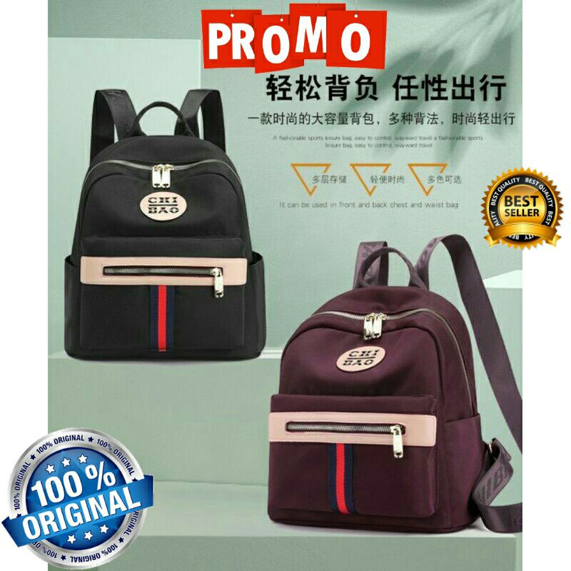 ORIGINAL Tas Ransel CHIBAO Wanita Import KOREA Tebal Anti Air Best Seller Terbaru