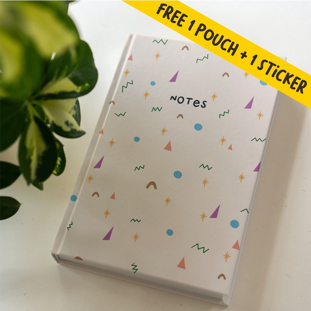 

Buku Notebook Catatan Diary Planner Journal Agenda, Polos dan Dotted pattern cream