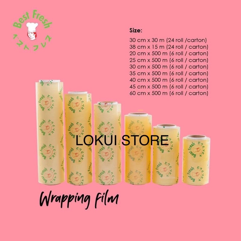 BESTFRESH PLASTIK WRAP MAKANAN / FOOD WRAPPING UKURAN 60cm x 500m BESTFRESH / PLASTIK WRAP