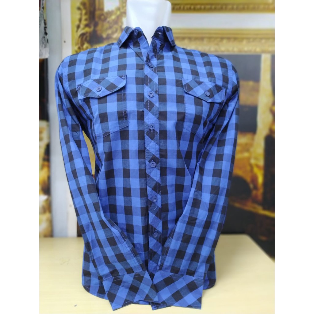 Platini |76005|Kemaja Pria Slim Fit Kotak