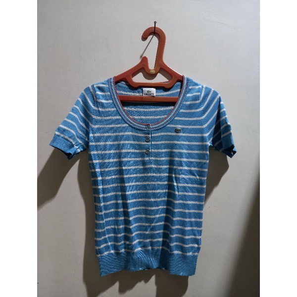 OBRAL KAOS BLOUSE WANITA SIZE 36 MERK LACOSTE