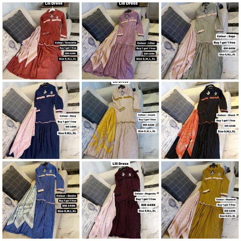LILI DRESS ORI JOURNEY/BUY 1 GET 1/COD