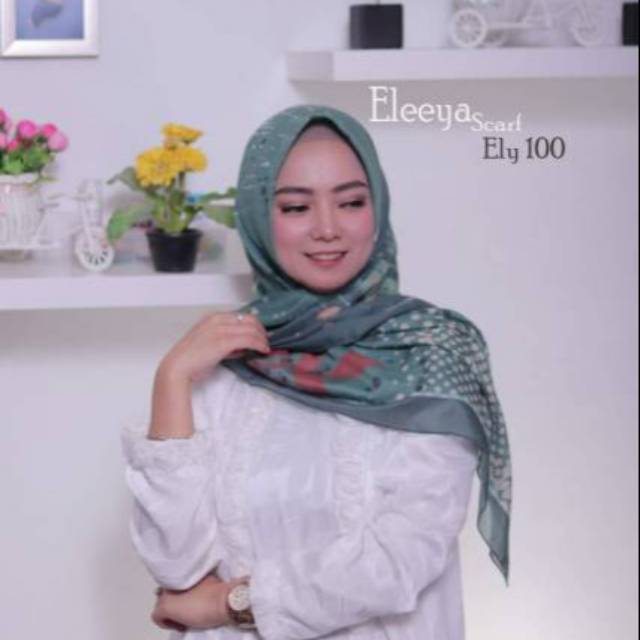 HIJAB SEGIEMPAT MOTIF ELY 100 || Eleeya Scarf