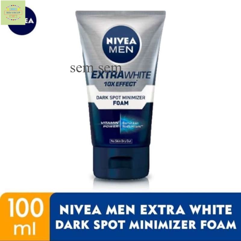 NIVEA Men Extra Whitening Dark Spot Minimizer Facial Foam [100 mL]
