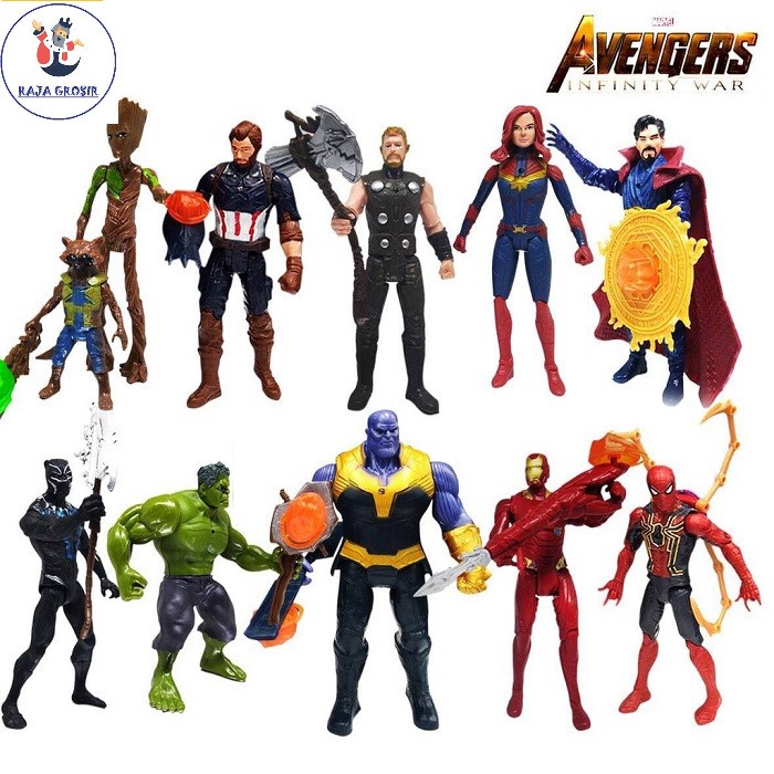 Mainan Action Figure Marvel Avengers / Mainan Anak Action Figure Avengers Groot and Rocket