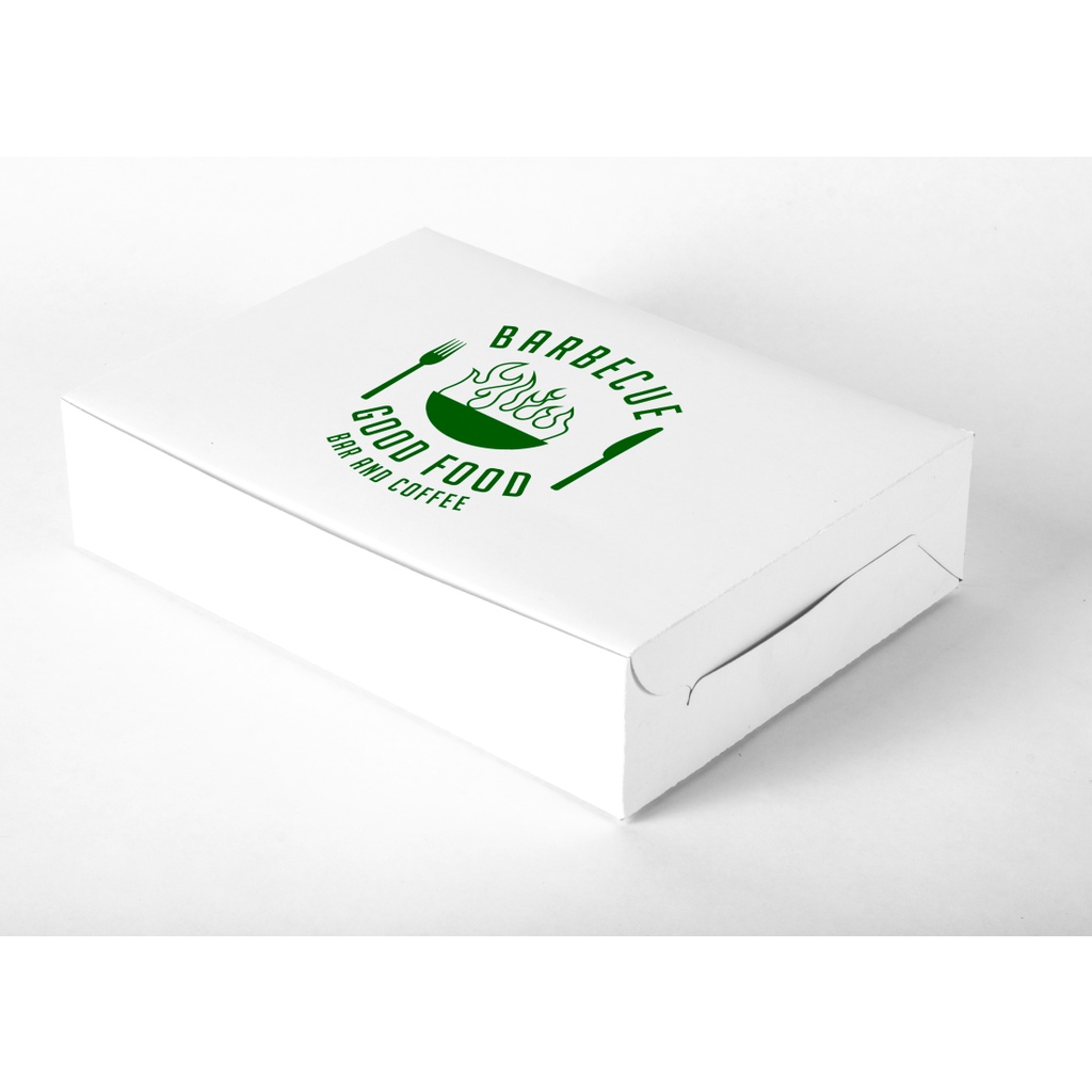 Paper Box Makanan / Paper Lunch box / Dus Kemasan Makanan + Sablon