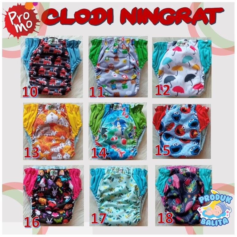 POPOK KAIN CUCI ULANG CLODI NINGRAT AIO JUMBO 15-25 Kg CLODI BAYI PANTS