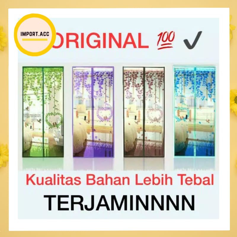 Tirai Magnet Anti Nyamuk Orignal 100% / Tirai Pintu Kualitas Premium Magnet CURTAIN Gorden Magnet Anti Nyamuk