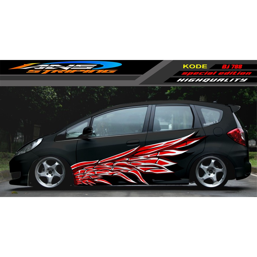 STIKER DECAL MOBIL JAZZ BRIO AVANZA SIGRA YARIS / STIKER VARIASI MOBIL / MODIF STICKER MOBIL