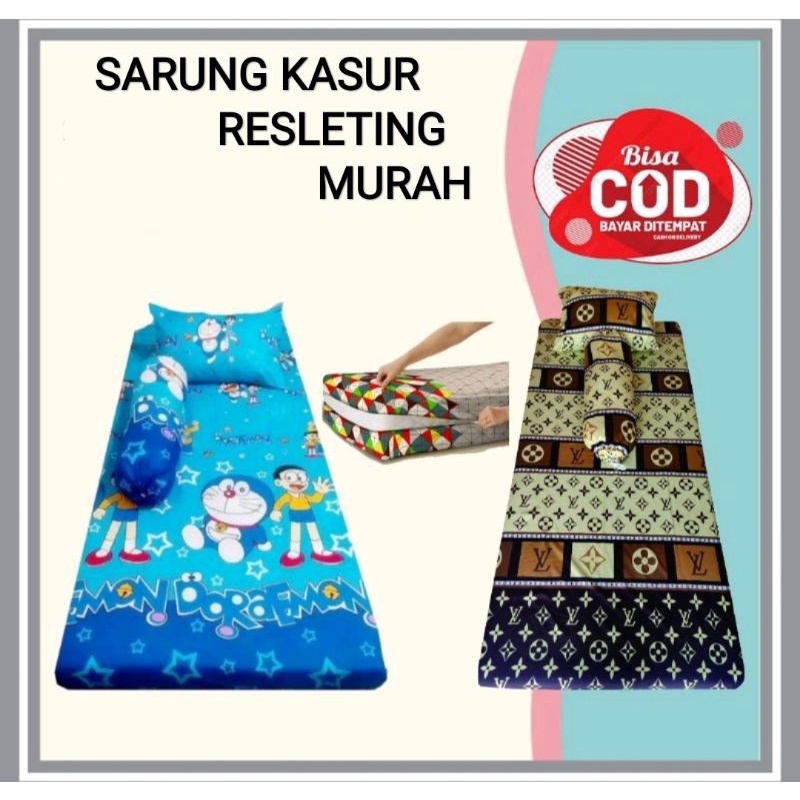 Sarung Kasur Busa Resleting No1 Ukuran 180x200x20 No2 160x200x20 No3 120x200x15 No4 90x200x15 140x20