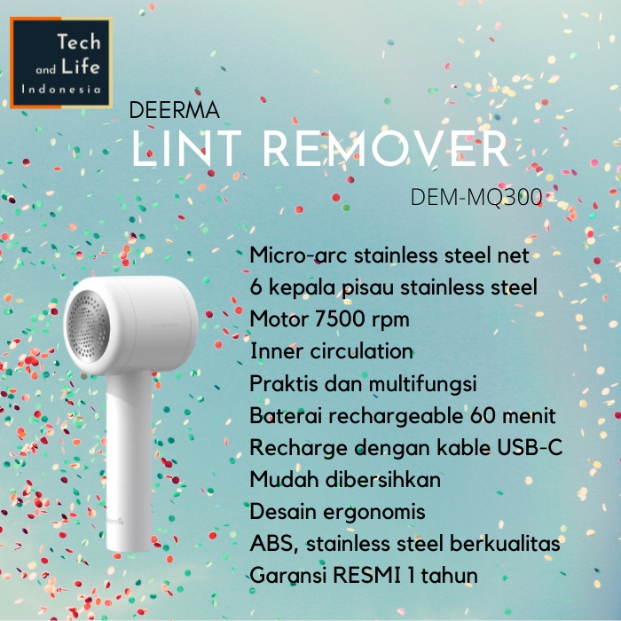 Lint Remover Pencukur Bulu Pakaian Deerma MQ300 Portable Fuzz Trimmer