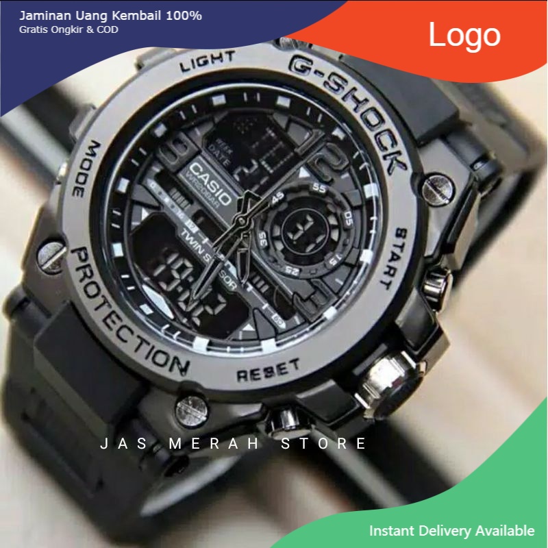 Jam Tangan G Shock GST-8600 Grade A Bonus Tas Buffback Original