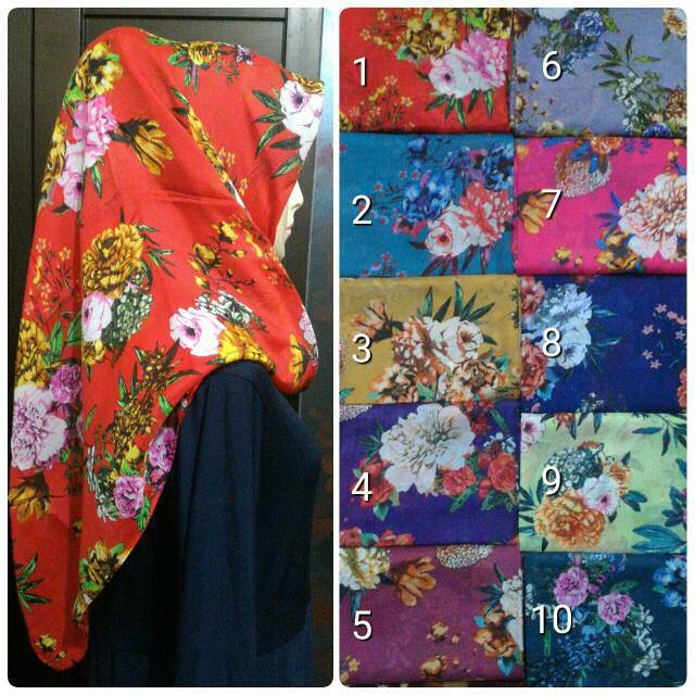 SEGI4 LINE / SEGIEMPAT UMAMA / HIJAB SEGI EMPAT / KERUDUNG PARIS MOTIF