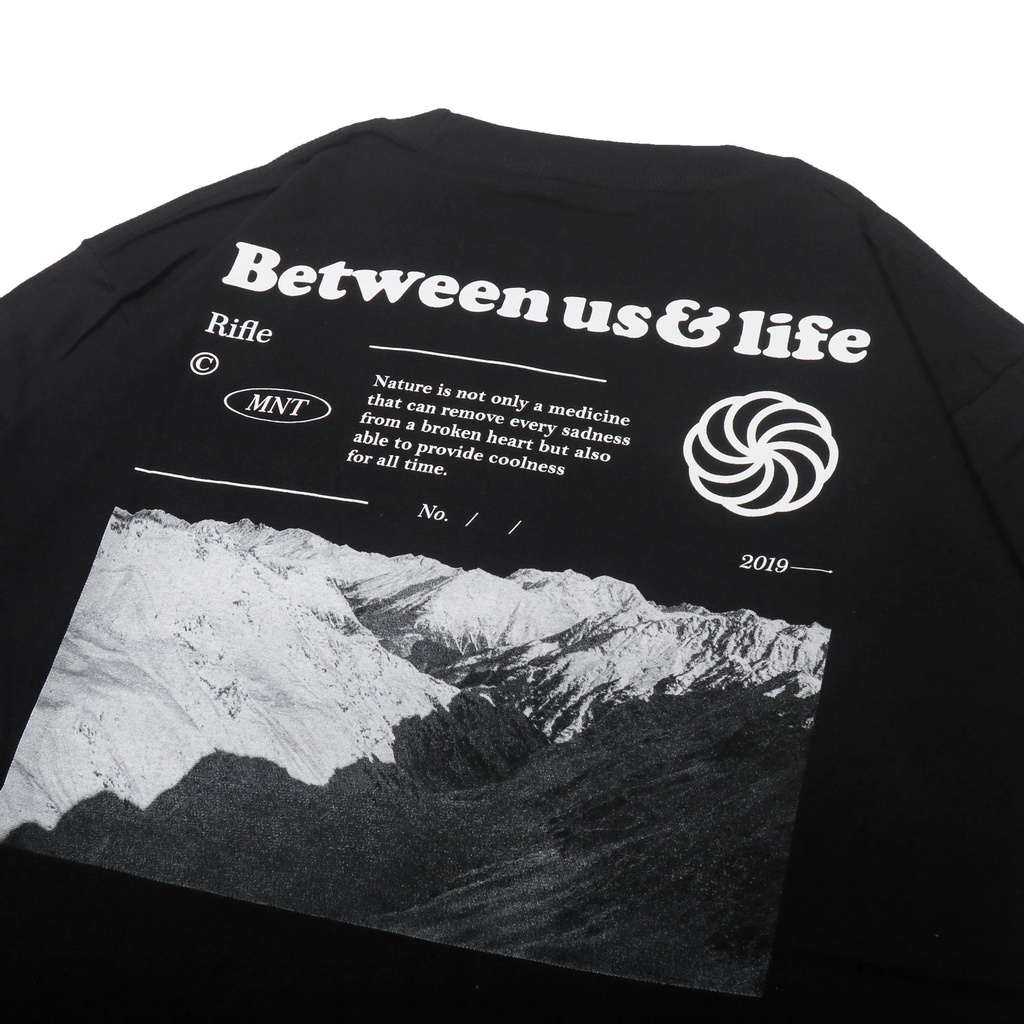 Rifle.co T-shirt Hitam kaos hitam oversize between kaos distro terbaru