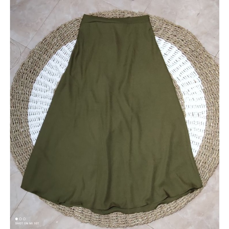 SKIRT SHAKILA A-LINE/ROK SERUT SHAKILA PREMIUM.Flare A-line.korean stlye. pakaian wanita fashion modis terupdate-ROK SAKILA ARMY