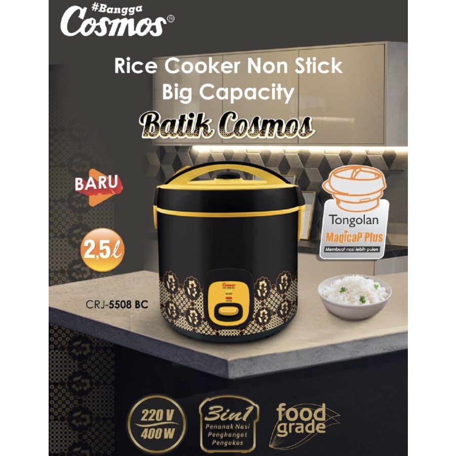 COSMOS Magic Com 2.5 Liter CRJ 5508 BC - Garansi 1 Tahun