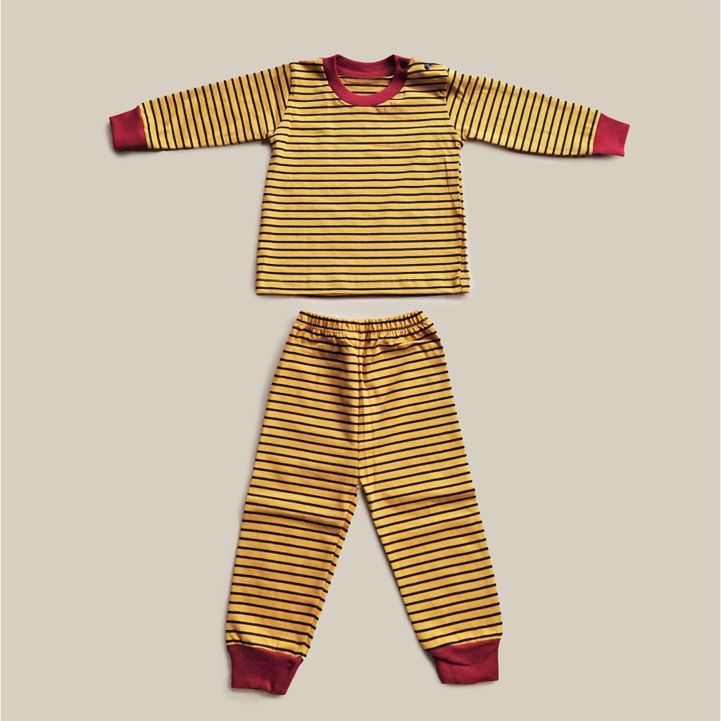 Piyama Anak Motif Salur Garis garis | DUO KRUCILS