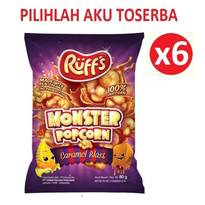

Popcorn Caramel Blast Ruffs Monster Popcorn 80 gr - (HARGA 6 PCS)