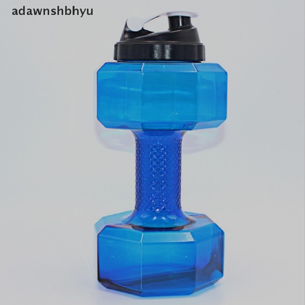 Adawnshbhyu 2.2L Botol Air Olahraga Gym Jug Dumbbell Dumbell Shaped Workout Fitness Protein