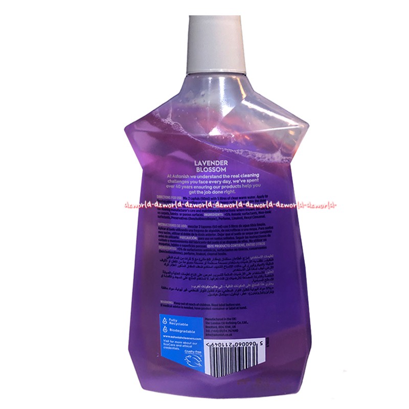 Astonish Floor Cleaner Lavender Blossom 1L Cairan Pembersih Lantai Ungu Purple Astonih Lafender Floors Cleanser