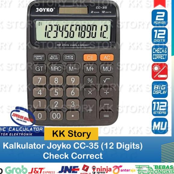 

™ Calculator / Kalkulator Joyko CC-35 / 12 Digits / Check Correct ♘